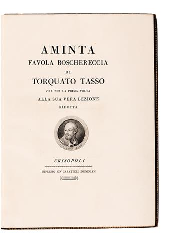 BODONI PRESS  TASSO, TORQUATO. Aminta, Favola Boschereccia. 1789